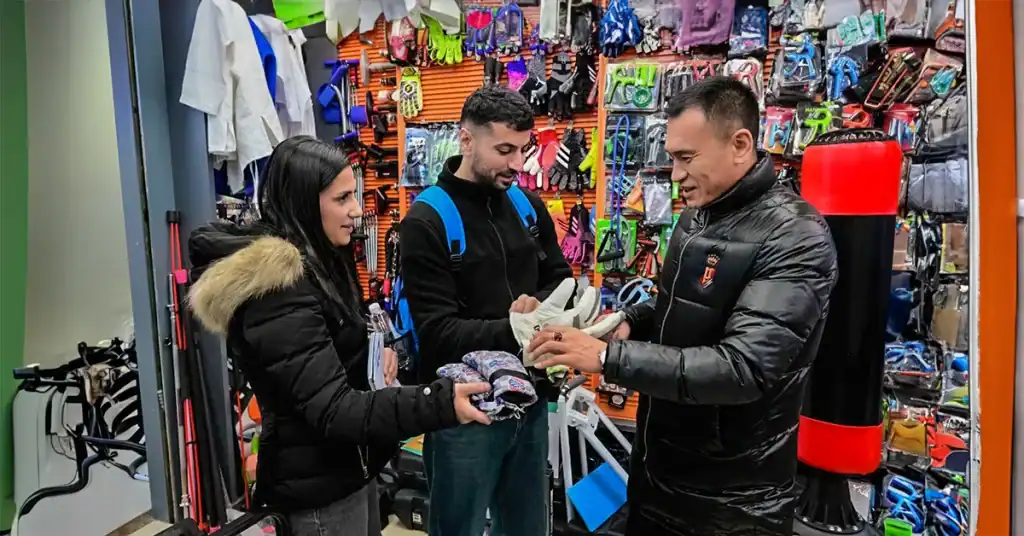 buyer sourcing products in Yiwu market China inside wholesale shop