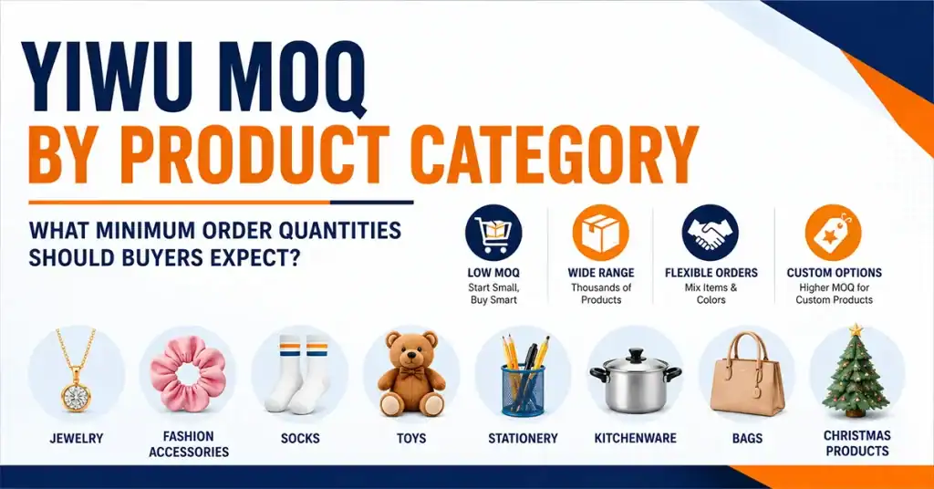 Yiwu MOQ by Product Category for jewelry toys bags stationery kitchenware and wholesale products