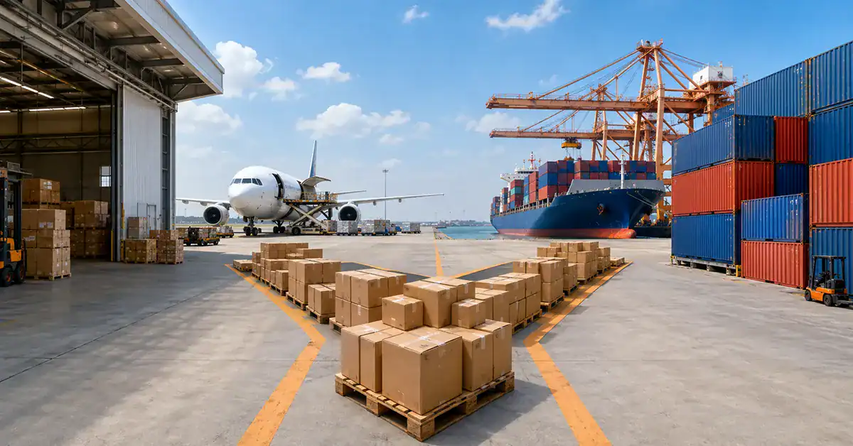 Split shipments from Yiwu using air freight and sea freight