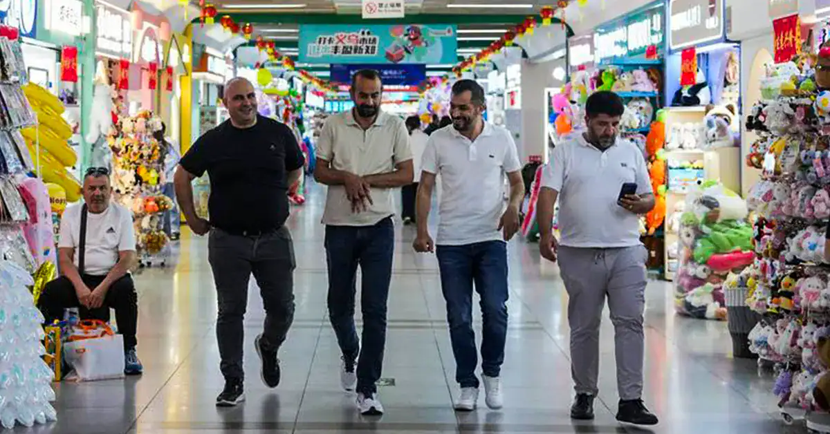 Canton Fair Phase 4 buyers exploring Yiwu Wholesale Market to discover suppliers and source products